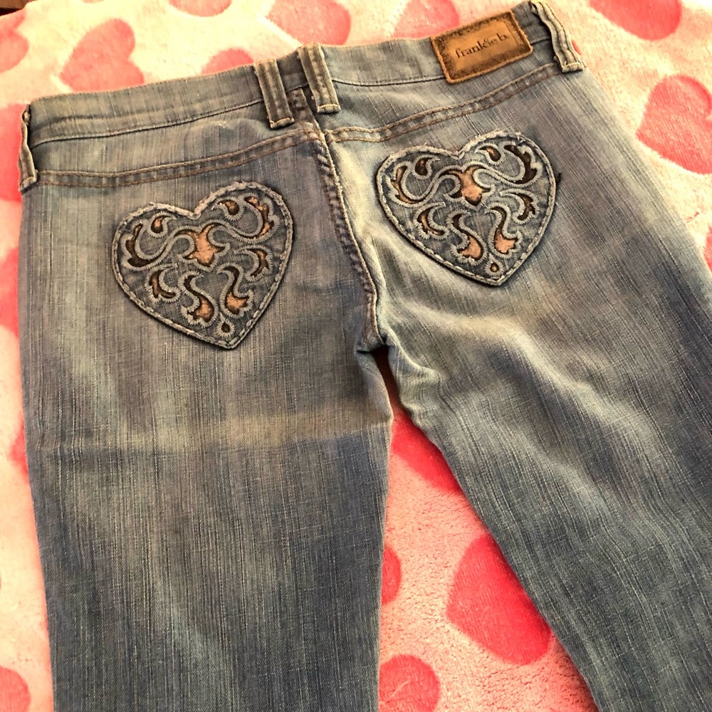 Frankie B heart pocket jeans